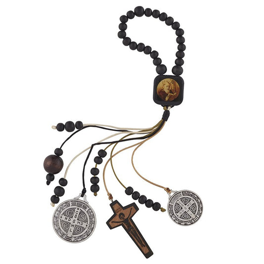 St. Benedict Beaded Home Protection Hanger