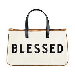 Large Canvas Tote - Blessed