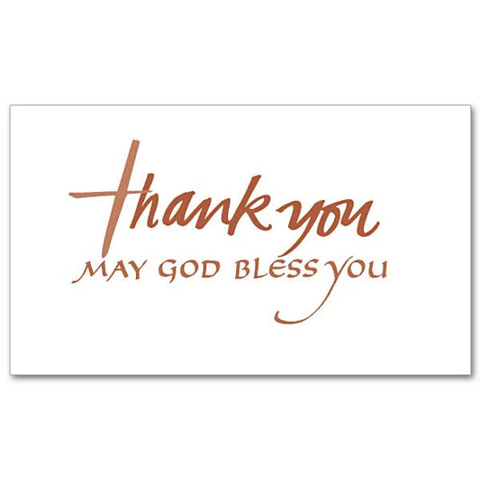 Thank You May God Bless You Cards