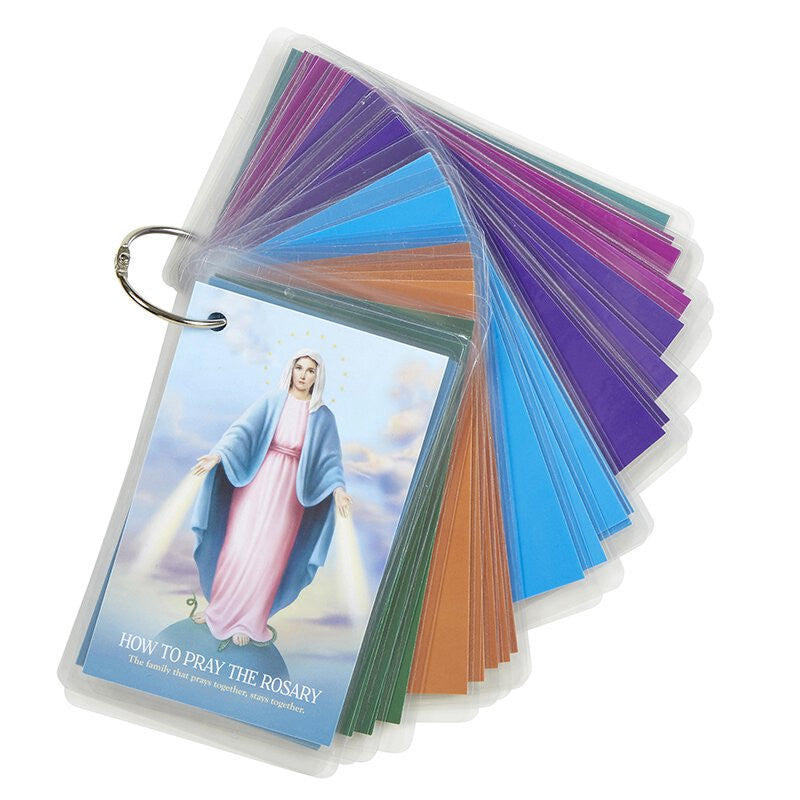 Laminated Rosary Prayer Card Set