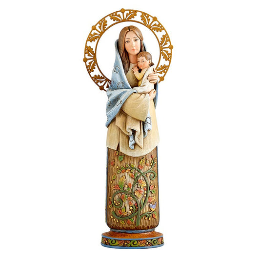 Fall Madonna and Child Statue