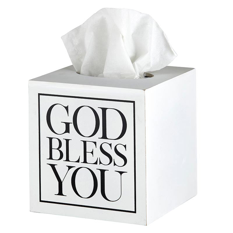 Square Tissue Box Cover - God Bless You