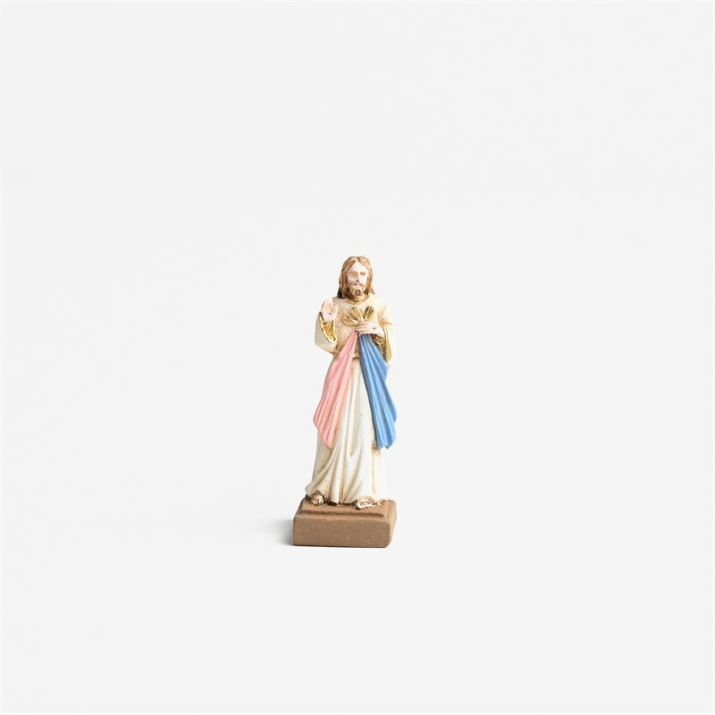 Colored Resin 3'' Divine Mercy Statue
