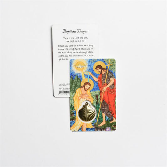Prayer Card w/ Medal - Baptism