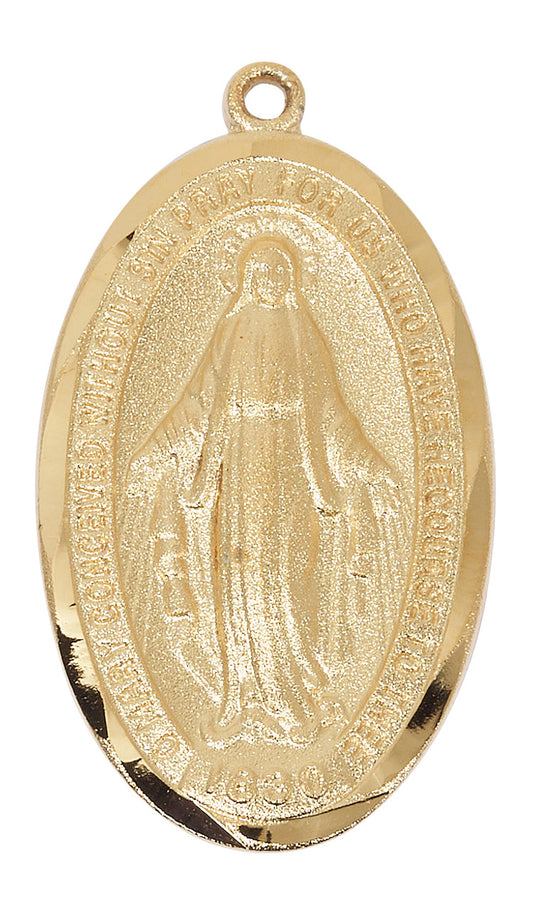 24" Gold Miraculous Medal