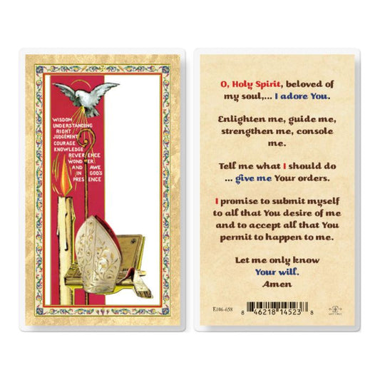 Holy Card - Laminated - Confirmation O Holy Spirit