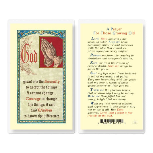 Holy Card - Laminated - E24-700 Those Growing Old / Serenity