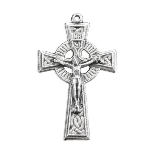 2" Celtic Silver Oxidized Crucifix