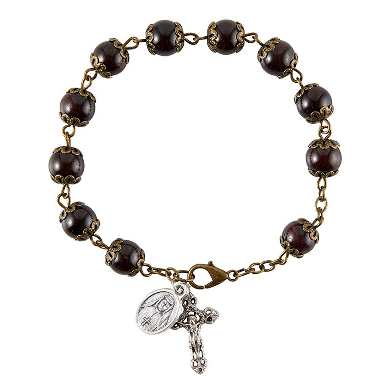 Divine Mercy/Saint Faustina Rosary Bracelet