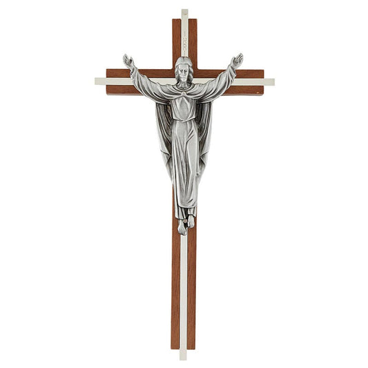 Risen Christ Crucifix with Inlay