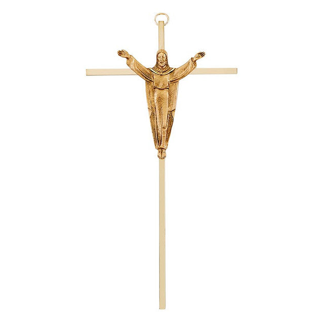 Gold-Plated Crucifix Risen Christ