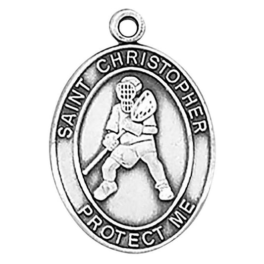 Men's Lacrosse Medal w/ 24" Chain
