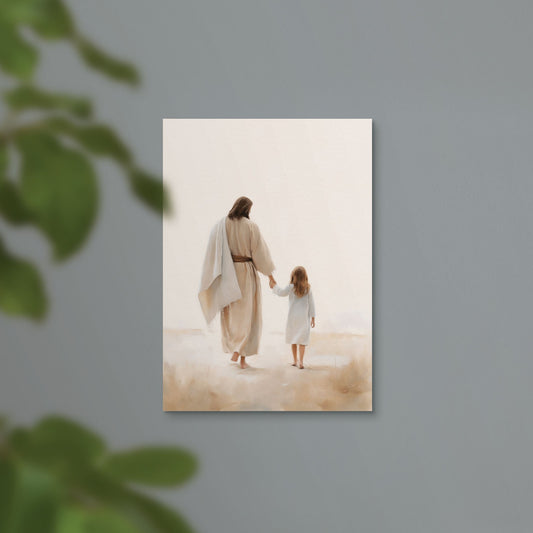 Watercolors Collection Canvas - Jesus Walking
