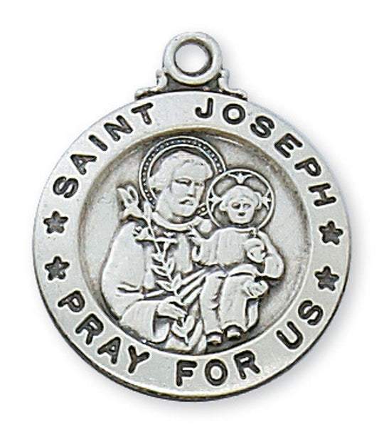 SS St Joseph medal with 20" chain