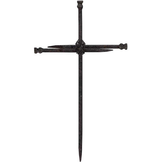 TALL METAL NAILS WALL CROSS