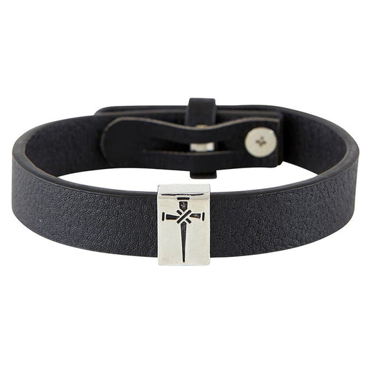 Leather Bracelet - Cross of Nails