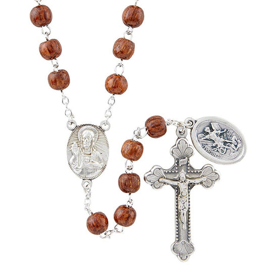 Coco Bead Rosary - St. Micheal