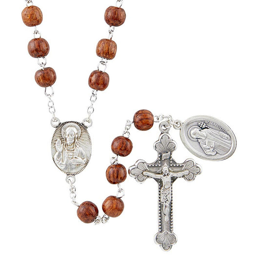 Coco Bead Rosary - St. Benedict