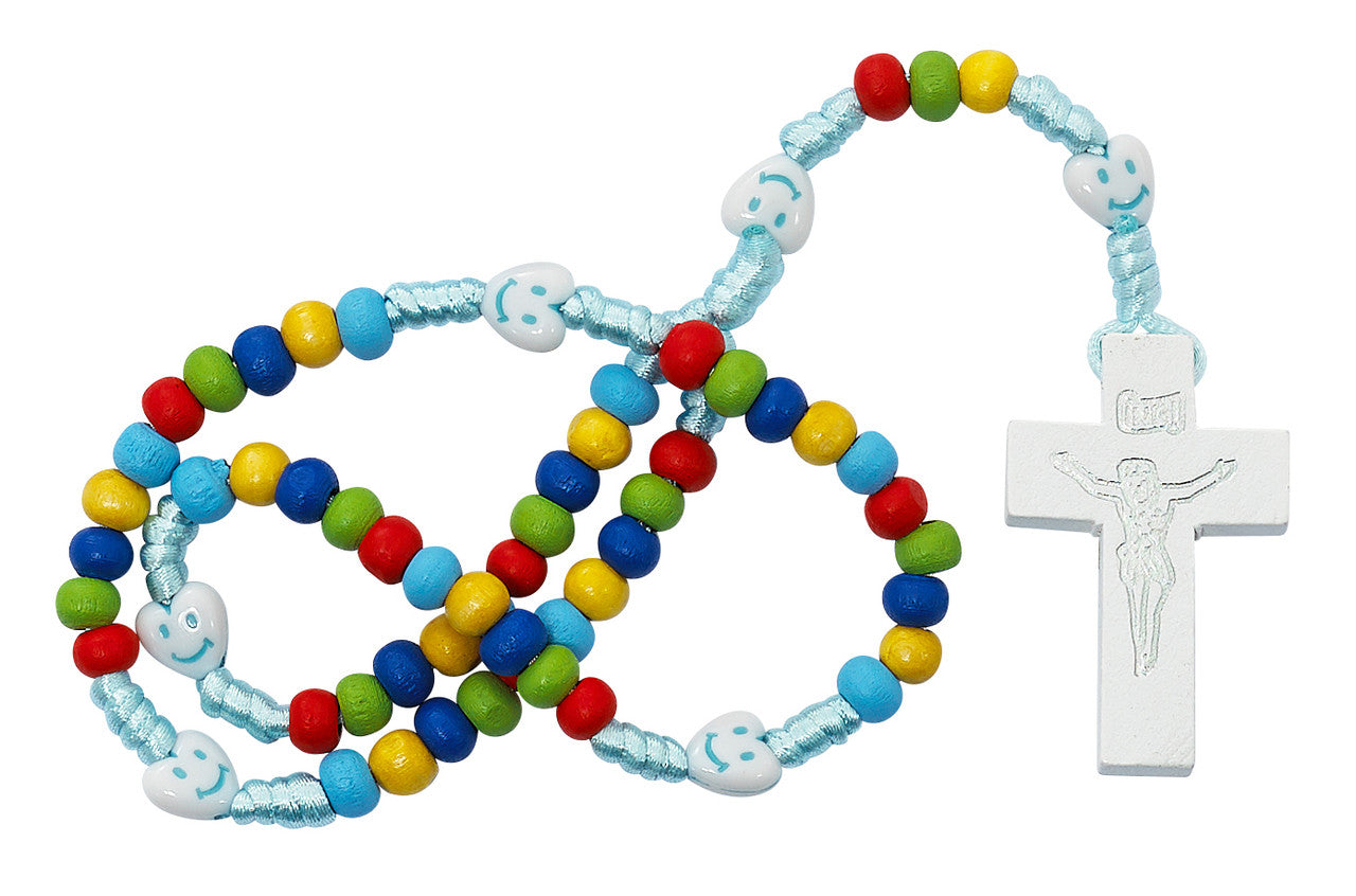 KID'S BLUE MULTI ROSARY BOXED