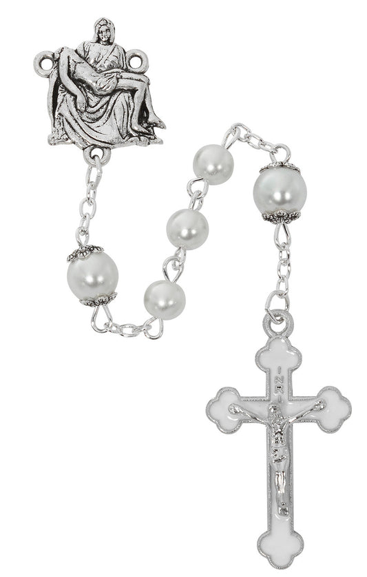6MM PEARL PIETA ROSARY