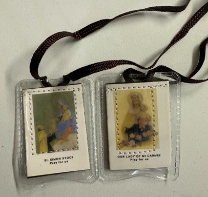 Brown Scapular in Vinyl