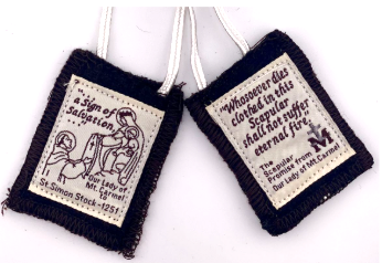 Brown Scapular, 100% Wool