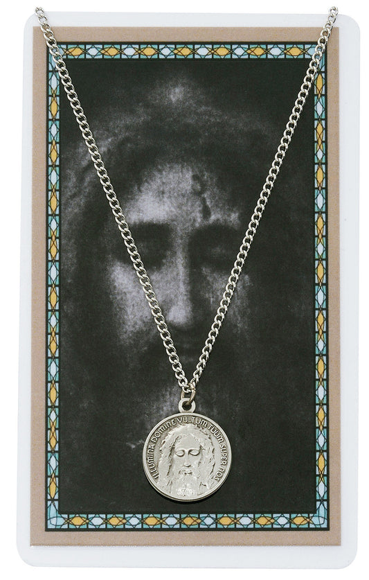 HOLY FACE OF JESUS MEDAL AND PRAYER CARD