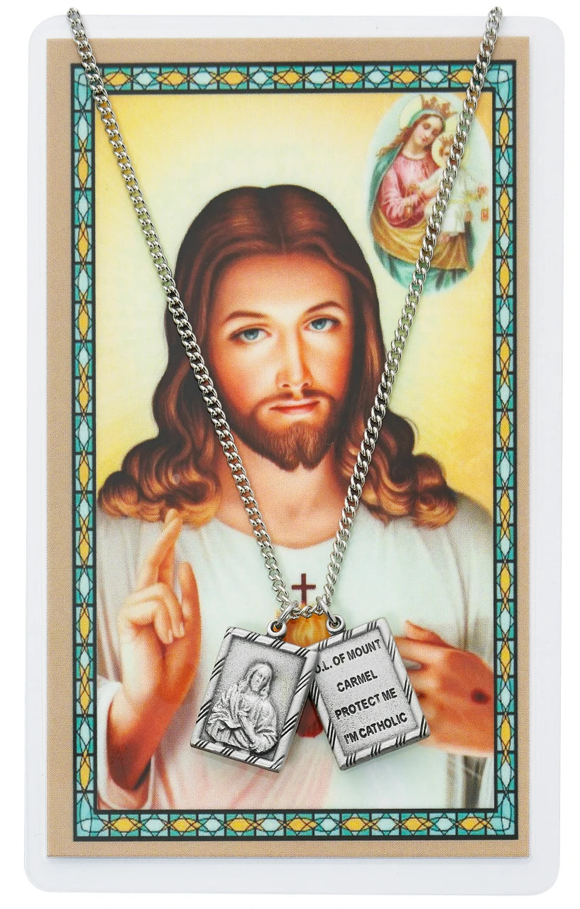 SCAPULAR PENDANT & PRAYER CARD