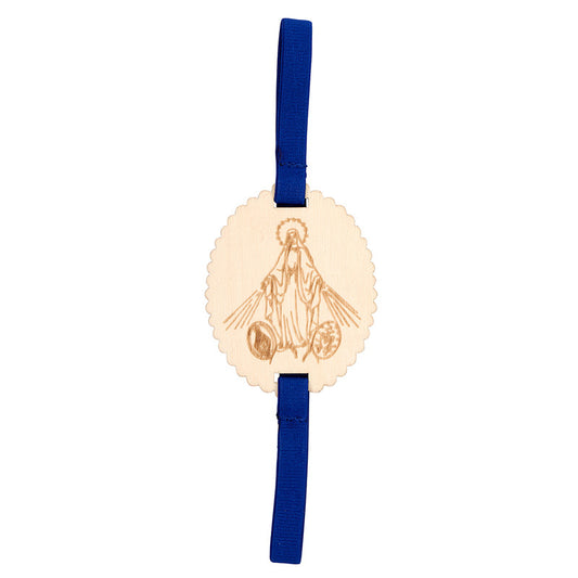 Miraculous Medal Laser Engraved Wood Bookmark