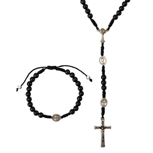 First Communion Necklace Bracelet Set - Boy