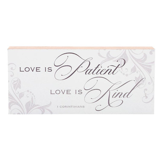 Wood Block - Love is Patient