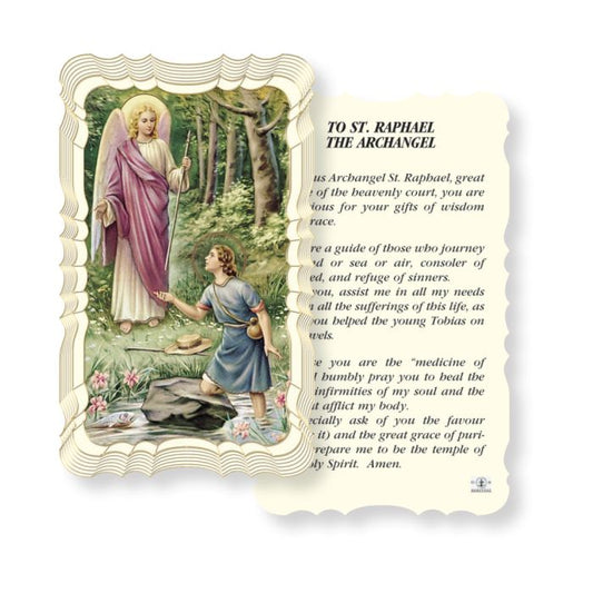To St. Raphael The Archangel Holy Card Paper