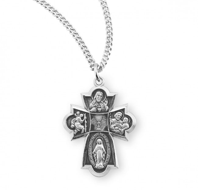 Sterling Silver Communion 4-way Medal