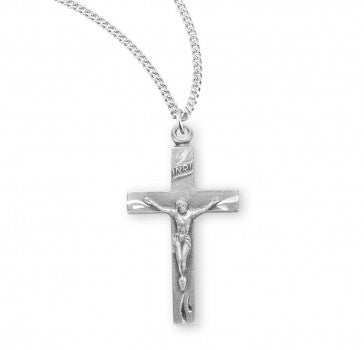 Sterling Silver Small Crucifix 18" Chain