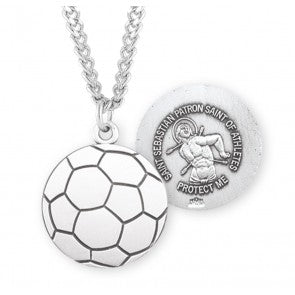 Sterling Silver Saint Sebastian Soccer