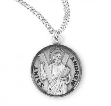 Sterling Silver Round St. Andrew