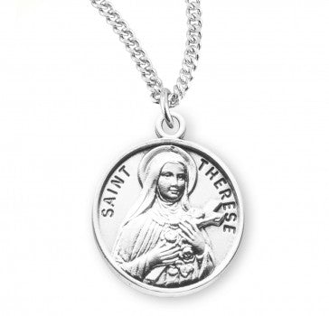 Sterling Silver Round St Therese