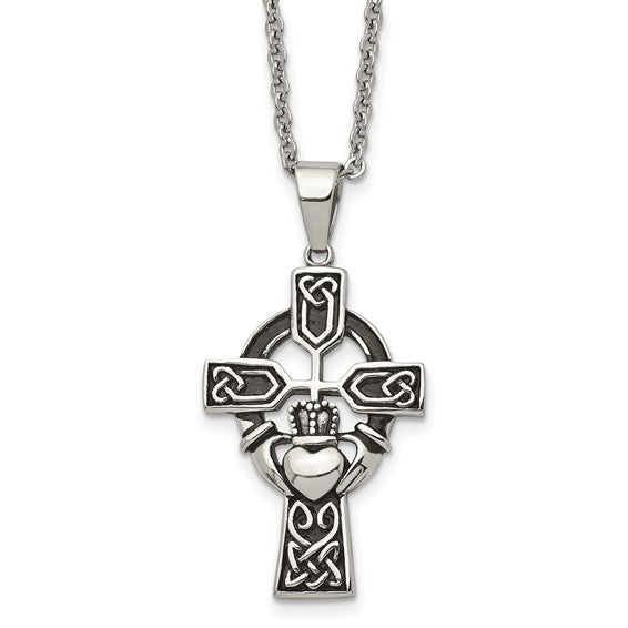 Stainless Claddagh Cross