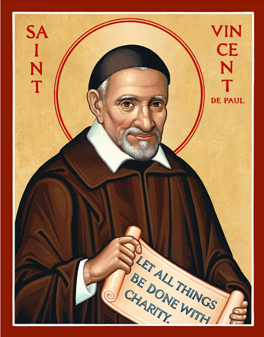 St. Vincent de Paul Icon PRINT ONLY (no mount or frame)