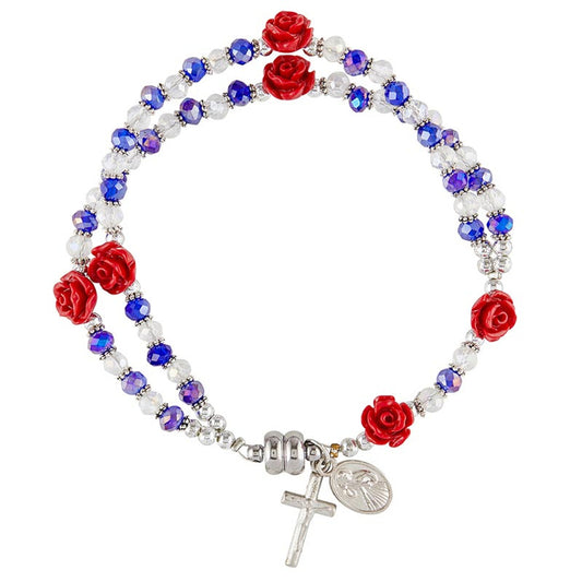 Divine Mercy Rose Rosary Bracelet