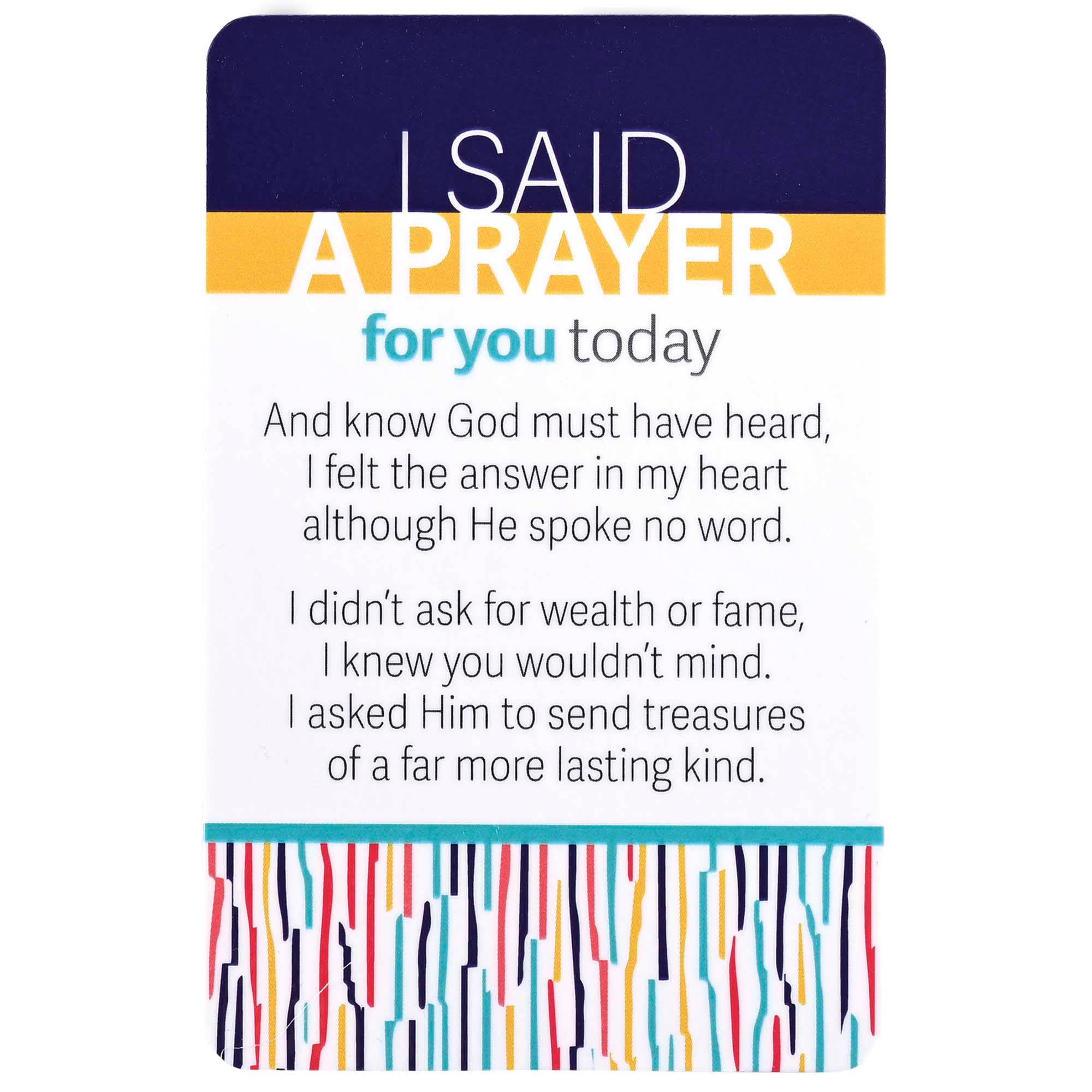 Pocketcard I Said A Prayer For You – kychristianstore