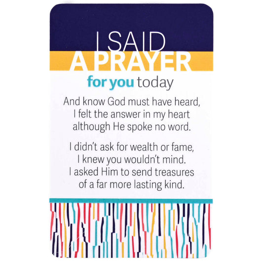 Pocketcard I Said A Prayer For You