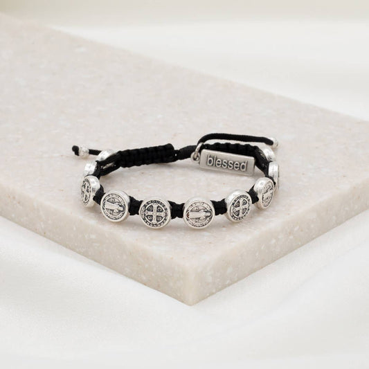 Benedictine Blessing Bracelet - Black / Silver
