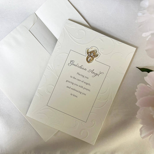 Guardian Angel Greeting Card with Pin