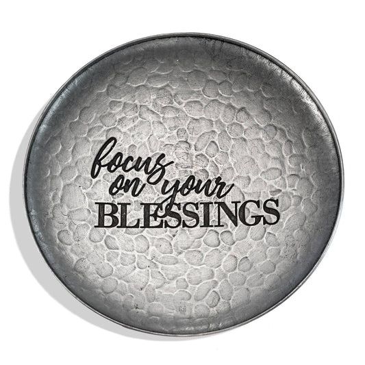 "Focus on your Blessings" Large Trinket Dish