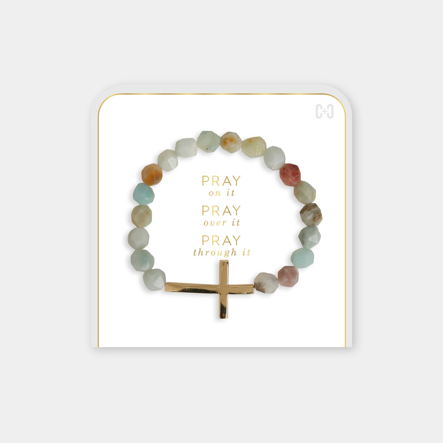 Pray on it, Pray over it, Pray through it Bracelet - Easter