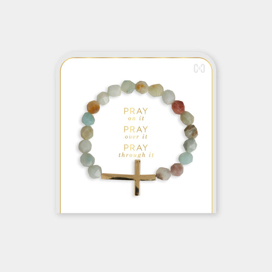 Pray on it, Pray over it, Pray through it Bracelet - Easter