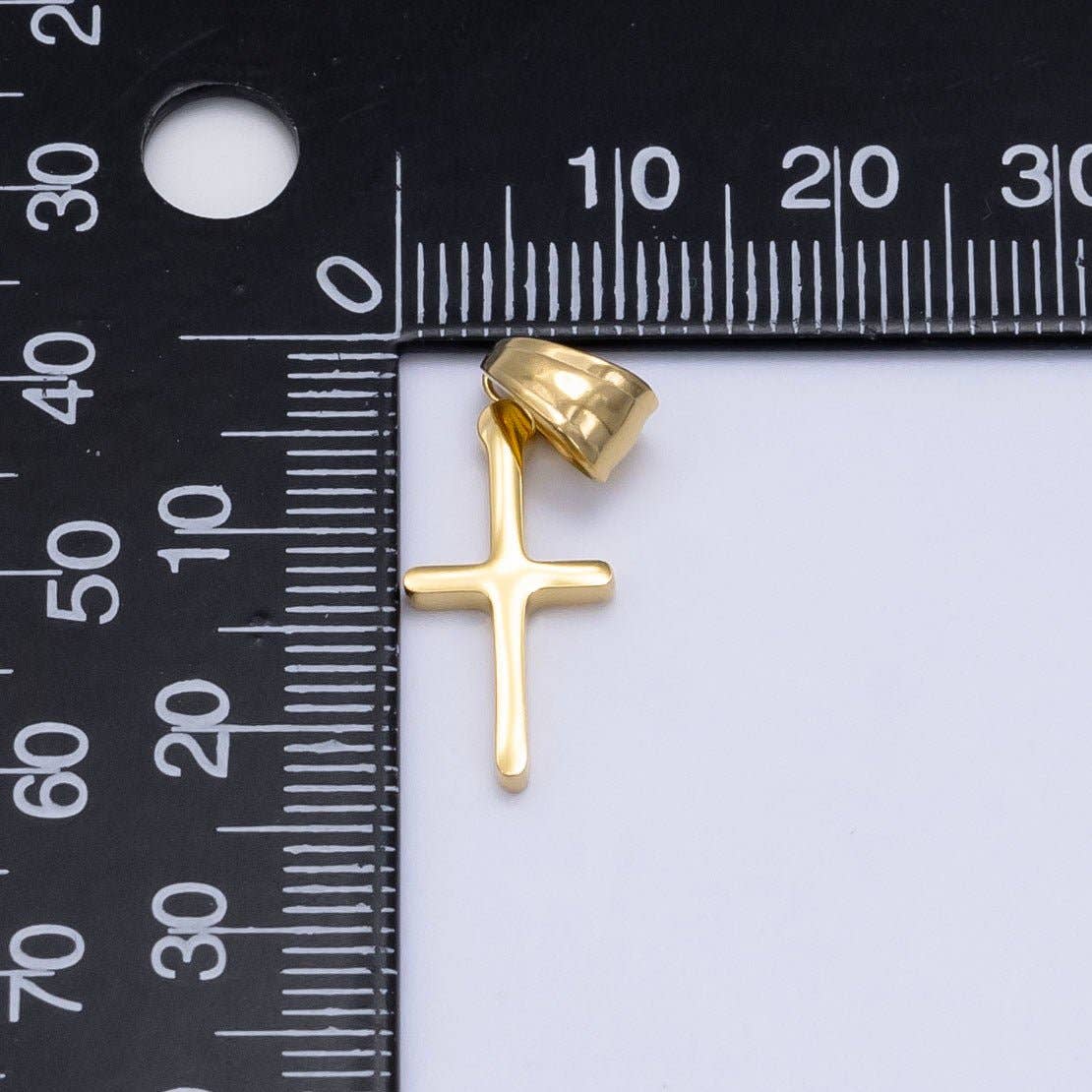Stainless Steel Religious Cross Minimalist Pendant Silver