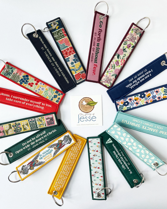 Catholic Woven Keychain & Bag Tag I Catholic Gift