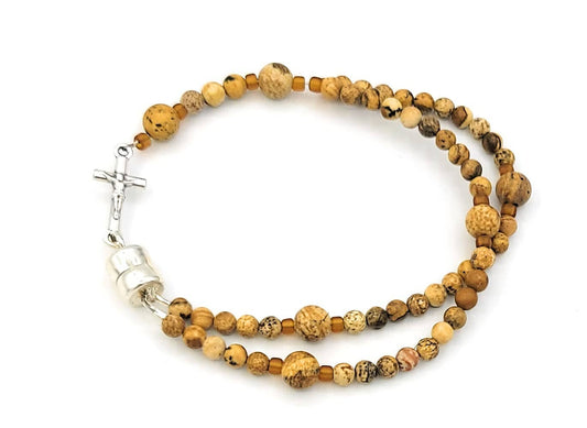 Wrist Rosary Men's Picture Jasper